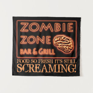 Halloween Zombie Food So Fresh Still Screaming Tapestry