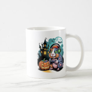 Halloween Zombie Guinea Pig Gamer Haunted Castle G Coffee Mug