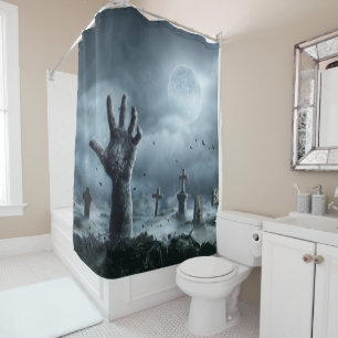 Halloween Zombie Hand Reaching Shower Curtain