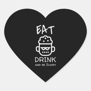 Halloween Zombie Heart Sticker
