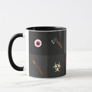 halloween zombie hunter mug