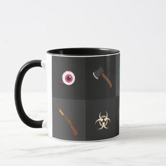 halloween zombie hunter mug (Left)