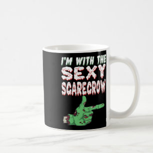 Halloween Zombie I'm With The Y Scarecrow Coffee Mug