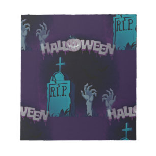 halloween zombie notepad