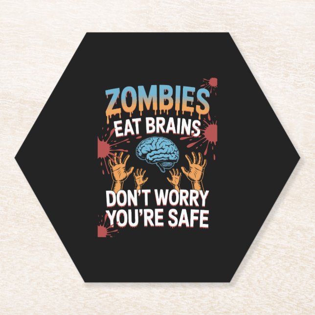 Halloween Zombie Paper Coaster (Front)