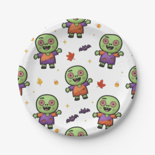 HALLOWEEN ZOMBIE PAPER PLATE