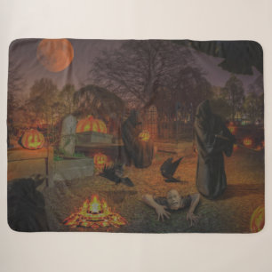 HALLOWEEN ZOMBIE PARTY SHERPA BLANKET