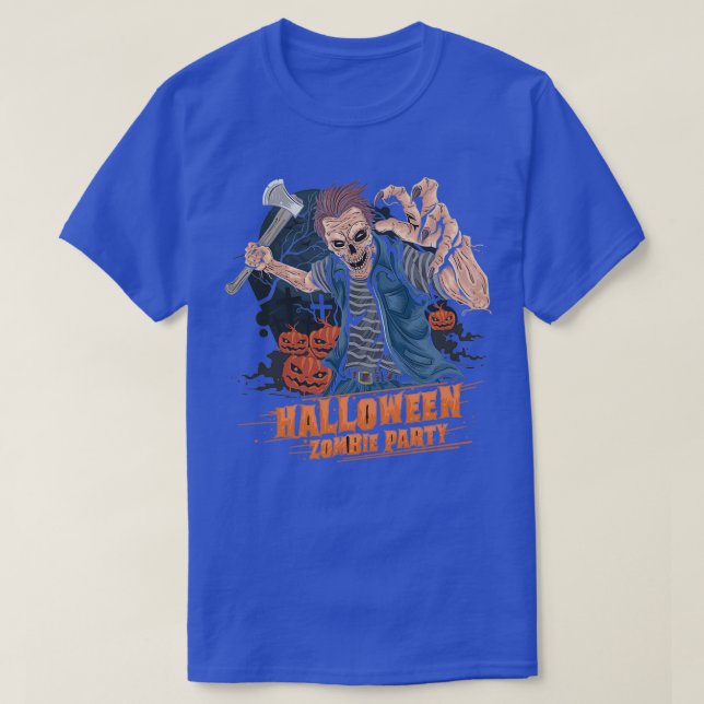 Halloween Zombie Party T-Shirt (Design Front)