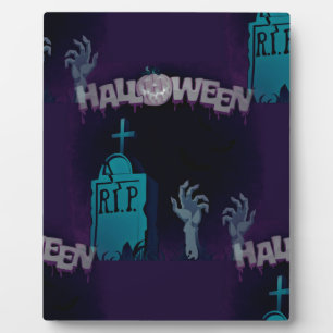 halloween zombie plaque