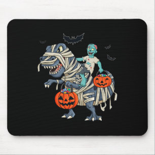 Halloween Zombie Riding T Rex Boys Girls Kids Mouse Pad
