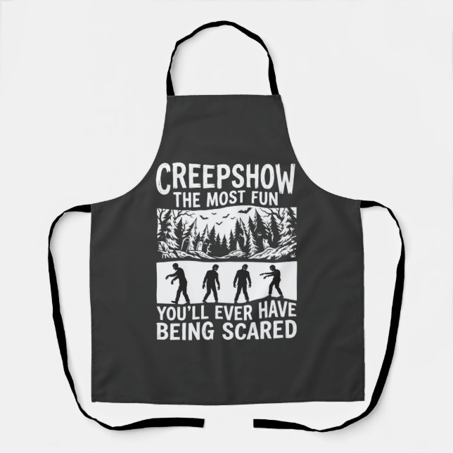Halloween Zombie Scared Horror Vector Design_1 Apron (Front)
