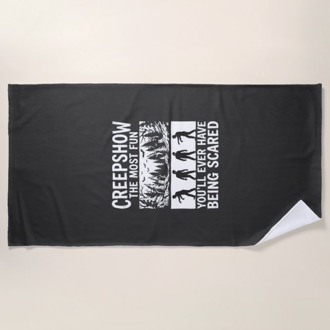 Halloween Zombie Scared Horror Vector Design_1 Beach Towel (Front)