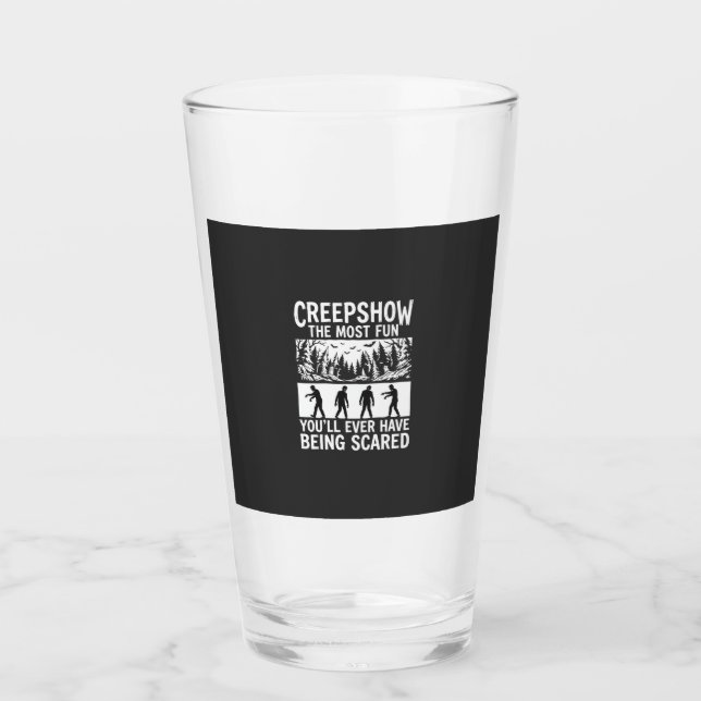 Halloween Zombie Scared Horror Vector Design_1 Glass (Front)