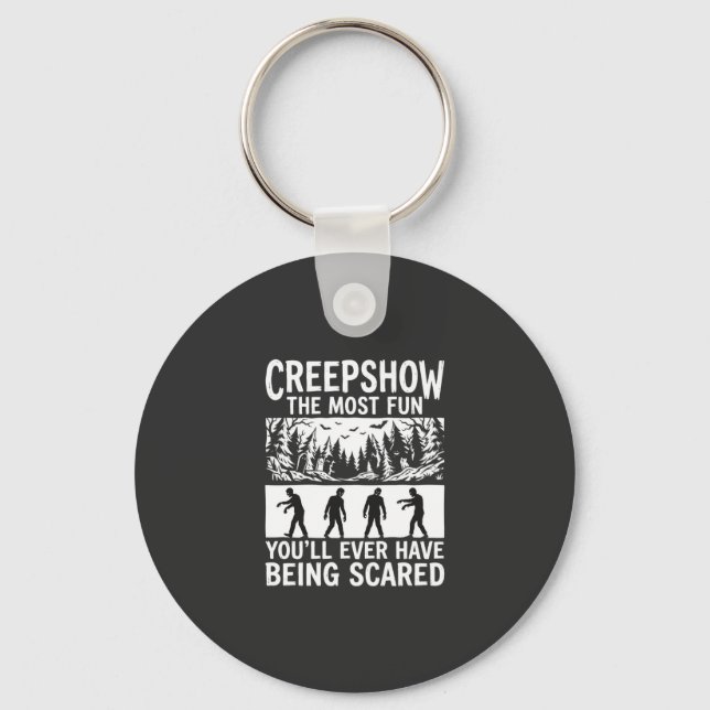 Halloween Zombie Scared Horror Vector Design_1 Key Ring (Front)