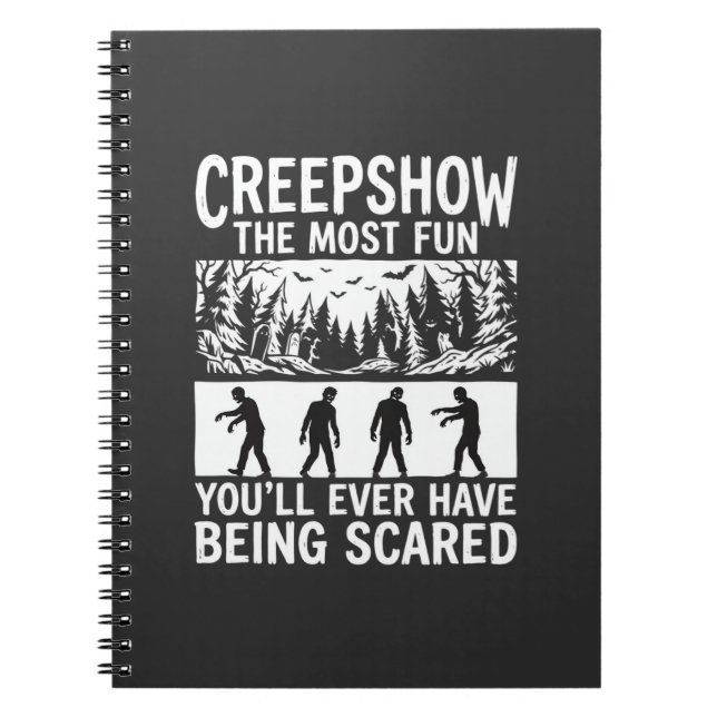 Halloween Zombie Scared Horror Vector Design_1 Notebook (Front)