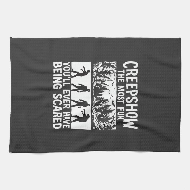 Halloween Zombie Scared Horror Vector Design_1 Tea Towel (Horizontal)