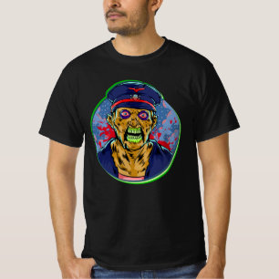 Halloween Zombie Scary Angry Ghost Captain T-Shirt