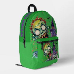 Halloween, Zombie,Scream From The Purple Castle , Printed Backpack