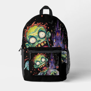 Halloween, Zombie,Scream From The Purple Castle , Printed Backpack