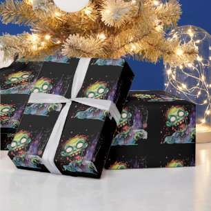 Halloween, Zombie,Scream From The Purple Castle ,  Wrapping Paper