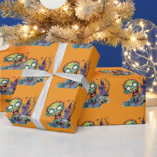 Halloween, Zombie,Scream From The Purple Castle ,  Wrapping Paper