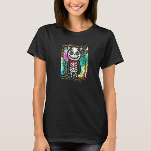 Halloween Zombie Skeleton Cat Tie Dye T-Shirt