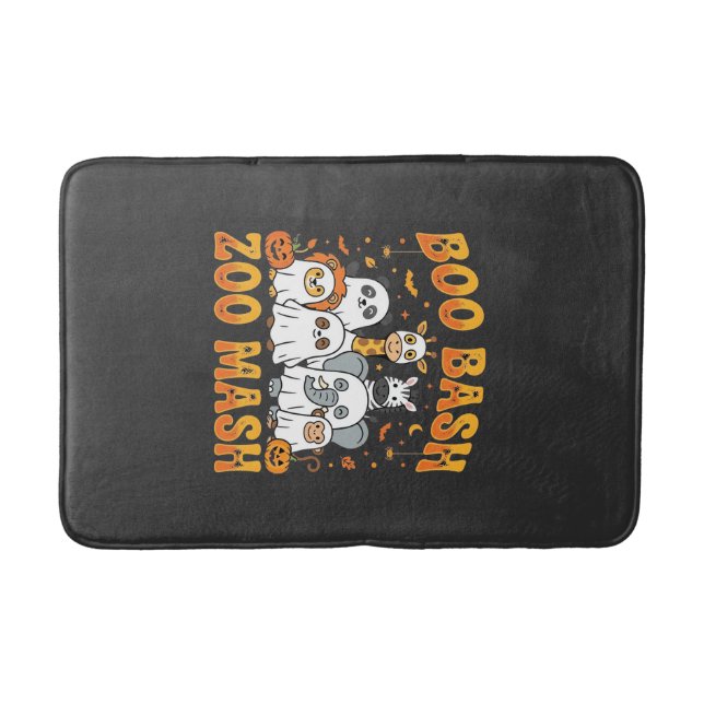 Halloween Zoo Animals Boo Bash Zoo Mash_1 Bath Mat (Front)