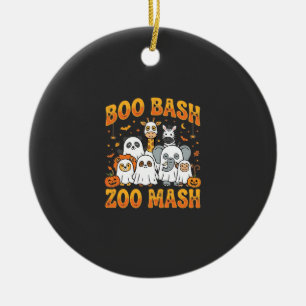Halloween Zoo Animals Boo Bash Zoo Mash_1 Ceramic Ornament