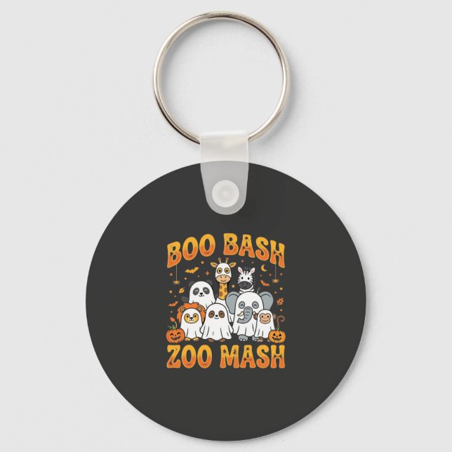 Halloween Zoo Animals Boo Bash Zoo Mash_1 Key Ring (Front)