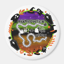 Halloweenathon Circle Game Board Magnet