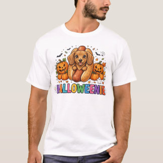 Halloweenie Cute Dachshund Pumpkin Halloween Shirt