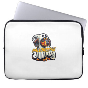 Halloweenie Funny Halloween Dachshund Dressed As A Laptop Sleeve