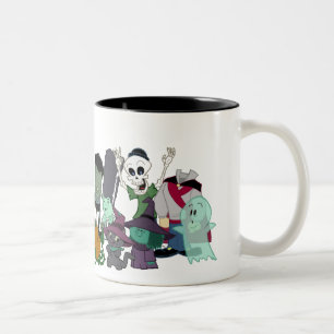 Halloweenies Group Photo Two-Tone Coffee Mug