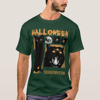 Halloweenransformationhird Eye Cat Horror Full Moo T-Shirt