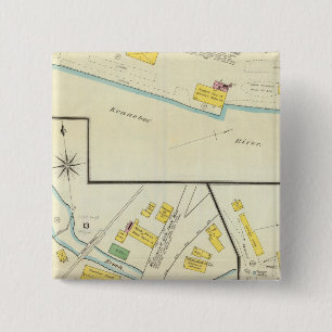 Hallowell, Kennebec County, and Maine 4 15 Cm Square Badge