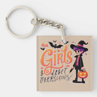 hallowen girl key ring
