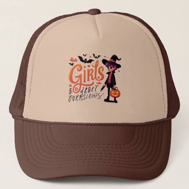 hallowen girl trucker hat (Front)