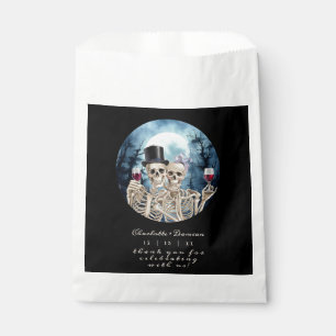Hallowen Gothic Skulls Tarot The Lovers Wedding Favour Bag