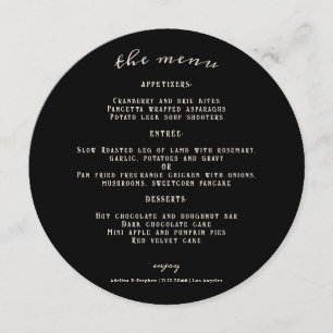 Hallowen Gothic Skulls Tarot The Lovers Wedding Menu