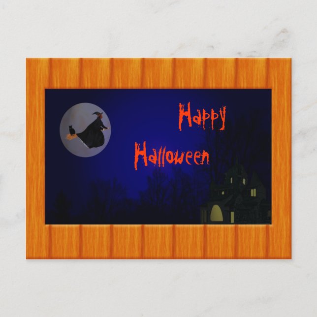 Hallowen Witch Postcard (Front)