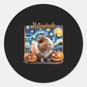 Hallowheek Guinea G Halloween Art  Classic Round Sticker
