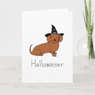 Hallowiener - Halloween Wiener Dog (Dachshund) Card