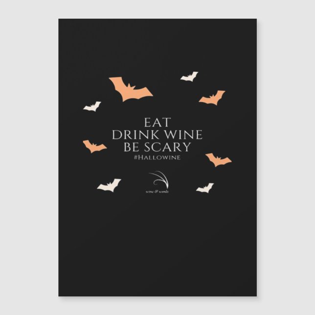Hallowine Halloween Quote Eat Drink (Front)