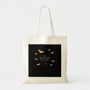 Hallowine Halloween Quote Eat Drink Tote Bag