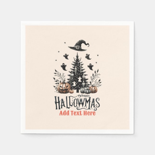 Hallowmas Halloween Christmas Mashup Napkin (Front)