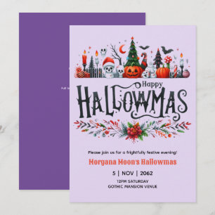Hallowmas Invitations Halloween Christmas Mashup