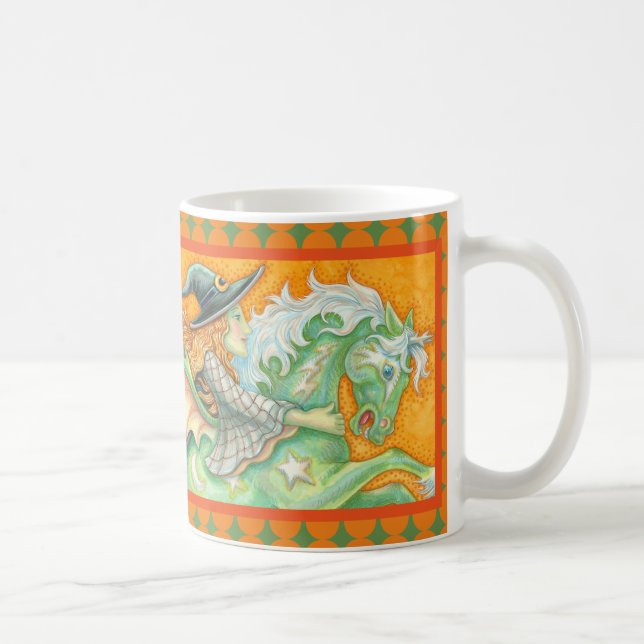 HALLOWS EVE WITCH AND HORSE CLASSIC MUG Orange (Right)