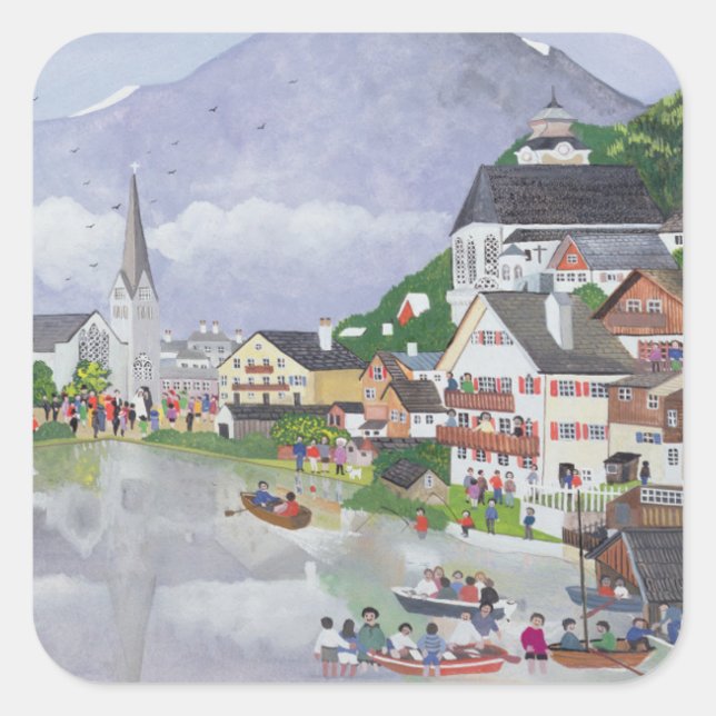 Hallstadt Austria 1995 Square Sticker (Front)