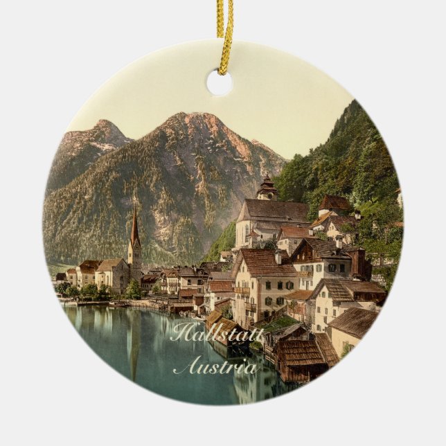 Hallstatt, Austria Ceramic Ornament (Front)