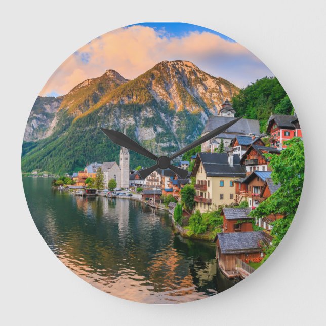 Hallstatt  Austria Large Clock (Front)
